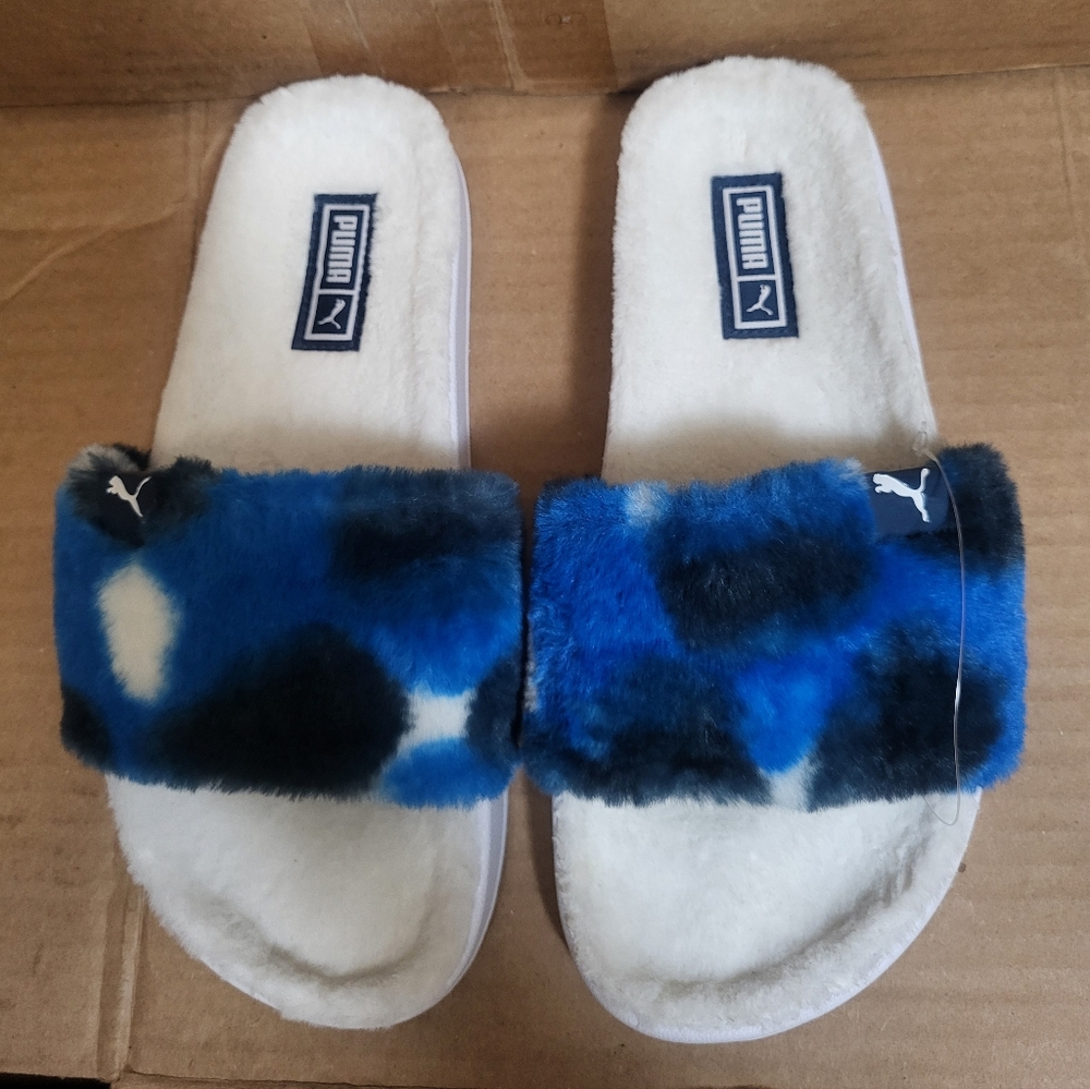 Puma Leadcat 2.0 Fluffy Tie-Dye Slide Sandals Women Size 7 NWOT - Picture 3 of 10